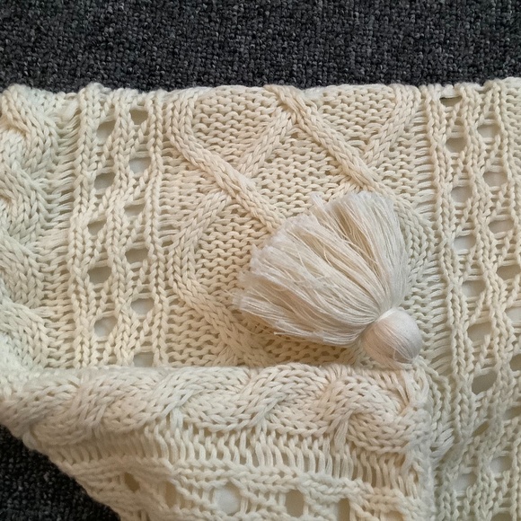 100% Cotton Cable Knit Throw Pillow Cover 12 x 20 NEW - Picture 2 of 7